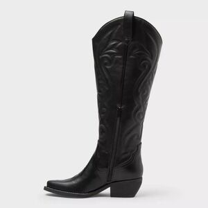 Women's Kenzi Western Boots with Memory Foam Insole - Wild Fable Jet Black 5